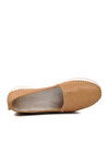 Beige Genuine Leather Anatomic Womens Casual Shoes 24075 Z