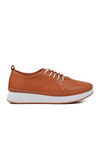 Tan Genuine Leather Anatomic Womens Casual Shoes 24077 Z