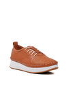 Tan Genuine Leather Anatomic Womens Casual Shoes 24077 Z