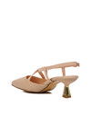 Beige Womens High Heel Shoes 357078 Z