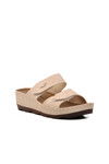 Beige Womens Slippers 37-976 Z