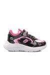 Black Fuchsia Velcro Girls Sneakers 732 P