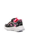 Black Fuchsia Velcro Girls Sneakers 732 P