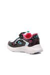 Black Aqua Green Velcro Girls Sneakers 732 P