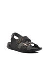 Black Mens Flat Sandals 80-954 M