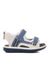 White Blue Orthopedic Boys Sandals 24-996 P