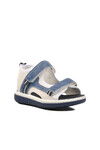 White Blue Orthopedic Boys Sandals 24-996 P