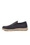 Navy Blue Nubuck Genuine Leather Mens Casual Shoes D2301 M