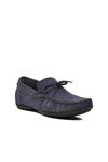 Navy Blue Nubuck Mens Casual Shoes D7217 M