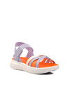 Lilac-Orange Girls Flat Sandals 24-999 F
