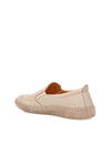 Beige Genuine Leather Womens Casual Shoes Premium 04132 Z