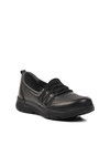 حذاء كاجوال نسائي من الجلد الطبيعي باللون الأسود 017-DZ