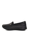 Black Genuine Leather Anatomical Womens Casual Shoes 040 Z