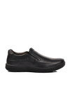 Black Genuine Leather Orthopedic Mens Casual Shoes 15022 M