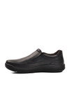 Black Genuine Leather Orthopedic Mens Casual Shoes 15022 M