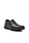 Black Genuine Leather Orthopedic Mens Casual Shoes 15022 M