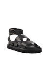 Black Womens Flat Sandals 158 Z