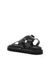 Black Womens Flat Sandals 158 Z
