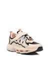 Cream-Black Childrens Sneakers 1751 F