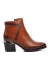 Tan-Brown Genuine Leather Womens Boots 2128242K Z