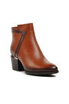 Tan-Brown Genuine Leather Womens Boots 2128242K Z