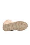 حذاء بناتي مبطن بالفرو باللون البيج 23003 F