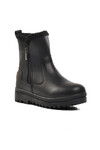 Black Fur-lined Girls Boots 23003 F