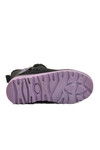 Black-Lilac Furry Girls Boots 23003 F