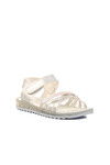 White Glittery Orthopedic Girls Sandals 24-400 F