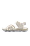 White Glittery Orthopedic Girls Sandals 24-400 F