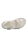 White Glittery Childrens Flat Sandals 24-400 P