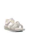 White Orthopedic Girls Sandals 24-409 P