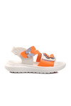 White-Orange Girls Flat Sandals 24-997 F