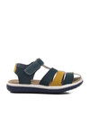 Navy Blue Yellow Orthopedic Boys Sandals 24-998 P