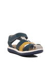 Navy Blue Yellow Orthopedic Boys Sandals 24-998 P
