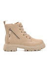 Beige Polar Fleece Girls Boots 24106 F