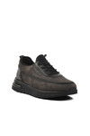 Gray Nubuck Genuine Leather Mens Casual Shoes 241548 M