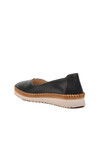 Black Genuine Leather Womens Casual Shoes 241737 Z