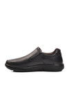 Black Genuine Leather Orthopedic Mens Casual Shoes 28641 M