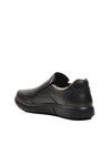 Black Genuine Leather Orthopedic Mens Casual Shoes 28641 M