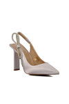 Silver Thin Heeled Womens Evening Shoes 298225 Z