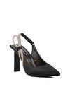 Black Thin Heeled Womens Evening Shoes 298225 Z
