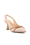 Beige Thin Heeled Womens Evening Shoes 312099 Z