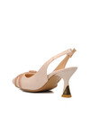 Beige Thin Heeled Womens Evening Shoes 312099 Z