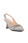 Silver Thin Heeled Womens Evening Shoes 312099 Z