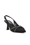 Black Thin Heeled Womens Evening Shoes 312099 Z