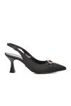 Black Thin Heeled Womens Evening Shoes 312100 Z