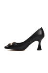 Black Skin Womens High Heel Shoes 312181 Z