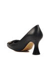 Black Skin Womens High Heel Shoes 312181 Z