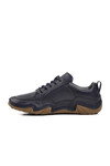 Navy Blue Genuine Leather Mens Casual Shoes 325-SM